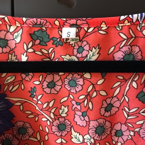 NWOT Maxi FLORAL wrap dress cap sleeve - Picture 4 of 11